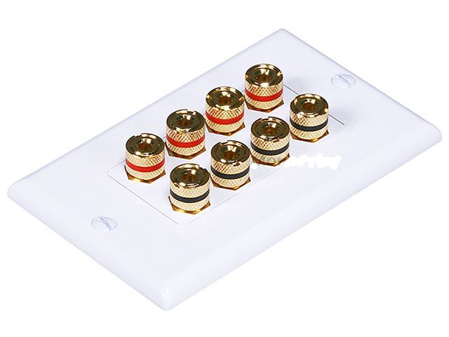 High Quality Banana Binding Post Two-Piece Inset Wall Plate for